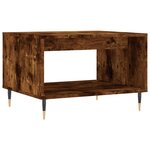 vidaXL Table basse chêne fumé 60x50x40 cm bois d'ingénierie