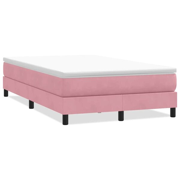 vidaXL Sommier à lattes de lit sans matelas rose 120x210 cm velours