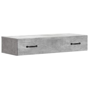 vidaXL Table d'appoint murale Gris béton 87 5 x 34 5 x 17 cm