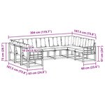vidaXL Ensemble de canapés d'extérieur 9 pc Blanc et crème