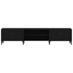 vidaXL Meuble TV Chêne noir 180 x 31.5 x 40 cm Bois d'ingénierie
