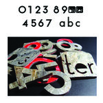 Numéro 9 - Numéro adhésif pour boîtes aux lettres- Pierre véritable 50 mm  LAVE