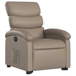 vidaXL Fauteuil inclinable électrique cappuccino similicuir