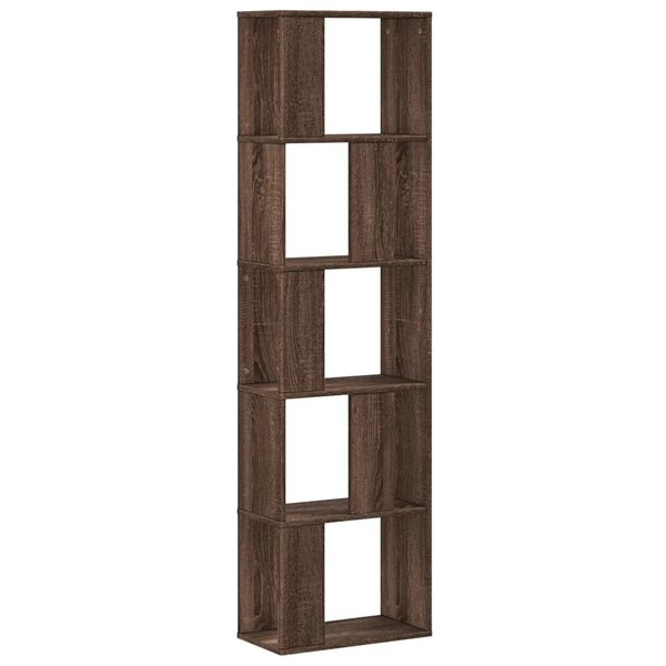 vidaXL Bibliothèque 5 niveaux chêne marron bois ingénierie