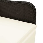 vidaXL Ensemble de bistro de jardin 9 Pièces coussins noir poly rotin