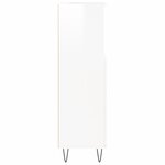 vidaXL Armoire de salle de bain blanc brillant 30x30x100 cm
