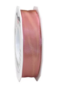 Ruban de soie acetat laitonné lyon 25-m-rouleau 25 mm rose