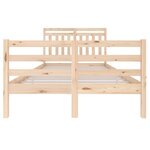 vidaXL Cadre de lit sans matelas bois massif 120x200 cm
