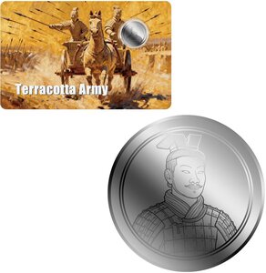 Monnaie TERRACOTTA ARMY 1500 Platine 25$ Liberia 2026