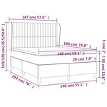 vidaXL Sommier à lattes de lit avec matelas Marron foncé 140x190 cm