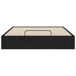 vidaXL Cadre de lit ottoman avec stockage Chêne Noir 193 x 140 x 25 cm
