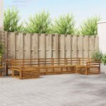 vidaXL Ensemble de canapés d'extérieur 7 Pièces Naturel