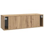 vidaXL Meuble TV mural 98 x 31 x 30 cm Chêne artisanal