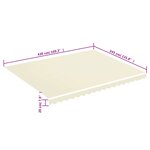 vidaXL Tissu de remplacement pour auvent Crème 4 5x3 5 m