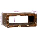 vidaXL Meuble TV 60 x 30 x 25 cm Bois massif de récupération