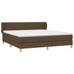 vidaXL Sommier à lattes de lit avec matelas Marron foncé 160x200 cm