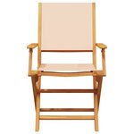 vidaXL Ensemble de bistro 3 Pièces beige tissu et bois massif