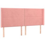 vidaXL Sommier à lattes de lit matelas et LED Rose 160x200 cm Velours