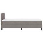 vidaXL Lit à ressorts avec matelas Taupe 80 x 200 cm tissu