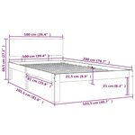 vidaXL Cadre de lit sans matelas bois massif de pin 100x200 cm