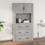 vidaXL Armoire murale Gris béton 80x33x80 cm Bois d'ingénierie