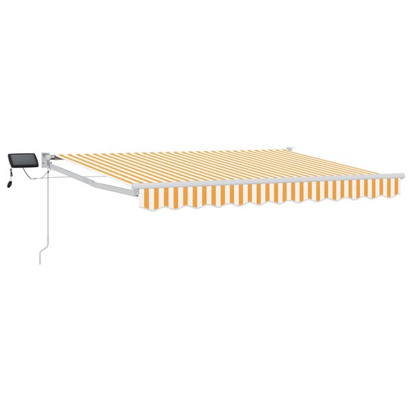 vidaXL Store rétractable manuel avec LEDs Jaune et blanc 3 5 x 2 m