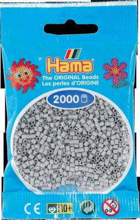 2 000 perles mini (petites perles Ø2 5 mm) Gris clair