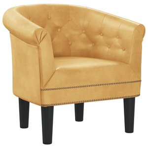 vidaXL Fauteuil doré similicuir