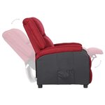 Vidaxl fauteuil inclinable tv rouge bordeaux similicuir et tissu