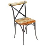 vidaXL Chaises à manger lot de 2 bois de récupération solide
