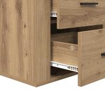 vidaXL Cabinet de chevet avec tiroir chêne artisanal 50 x 36 x 60 cm