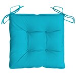 vidaXL Coussins de chaise lot de 4 turquoise 50x50x7 cm tissu oxford