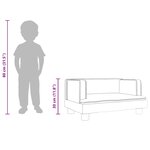 vidaXL Canapé pour enfants gris clair 60x40x30 cm velours