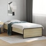 vidaXL Cadre de lit sans matelas chêne sonoma 90x190 cm