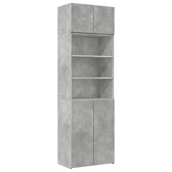 vidaXL Armoire de rangement gris béton 70x42 5x225cm bois d'ingénierie