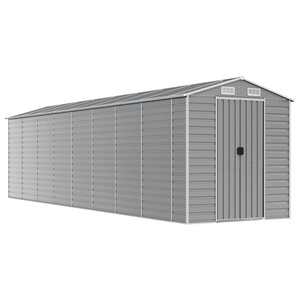 vidaXL Abri de jardin gris clair 191 x 810 x 198 cm en acier galvanisé