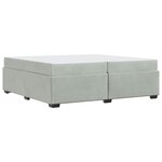 vidaXL Cadre de lit avec matelas Gris clair 200 x 200 cm Velours