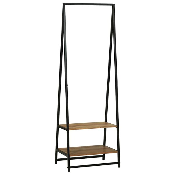 vidaXL Porte-vêtements Noir 60 x 45 x 180 cm Bois d'acacia massif