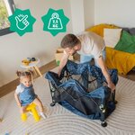 Lit parapluie avec matelas facile à plier et déplier - Léger et compact avec sac de transport