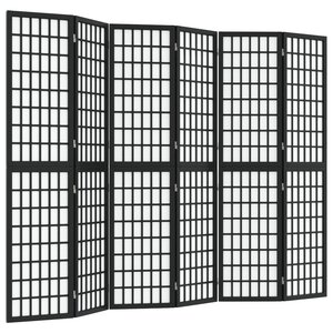 vidaXL Cloison de séparation pliable 6 panneaux 240x170 cm Noir