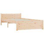 vidaXL Cadre de lit Bois massif 90x200 cm