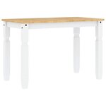 vidaXL Ensemble à manger Panama 5 Pièces blanc bois de pin massif