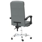 vidaXL Fauteuil inclinable de bureau Gris foncé Tissu