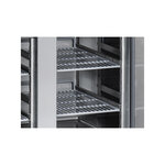 Table réfrigérée positive 4 portes - profondeur 600 avec dosseret - cool head - r290a - acier inoxydable4pleine 1710x600x585mm