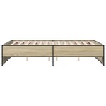vidaXL Cadre de lit sans matelas chêne sonoma 135x190 cm