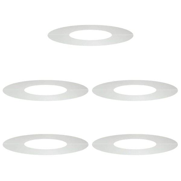 vidaXL Anneaux d'arbre plats 5 Pièces Argent Ø30 / 60 cm Acier galvanisé
