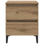 vidaXL Cabinet de chevet avec tiroir chêne artisanal 40 x 35 x 50 cm