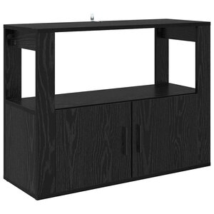 vidaXL Buffet Chêne noir 80 x 30 x 60 cm Bois d'ingénierie