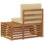 vidaXL Canapé d'extérieur extrémité Naturel 91 x 63 x 73 cm