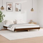 vidaXL Cadre de lit sans matelas chêne marron 160x200 cm